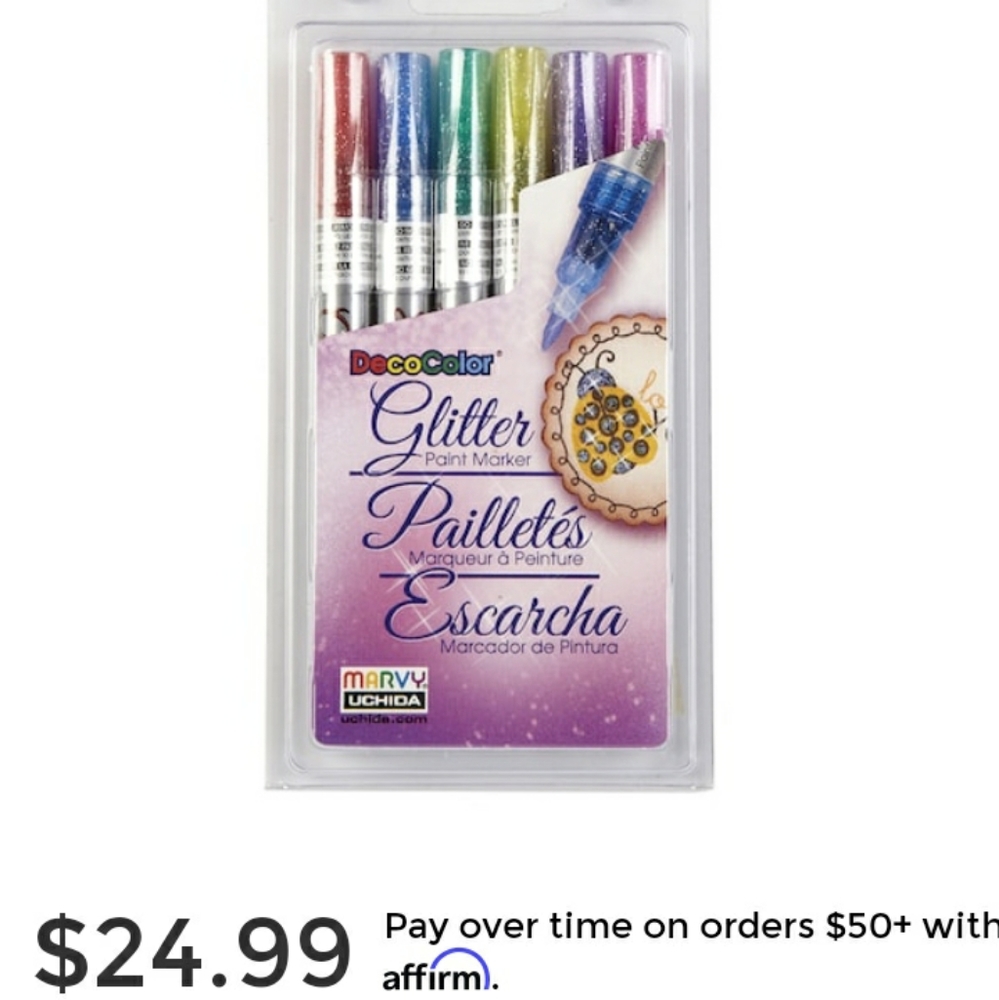 SOLD!!!DO NOT BUY THESE 2pks DecoColor Glitter Paint Markers